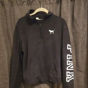 Victoria's Secret Black Pullover with White Logo